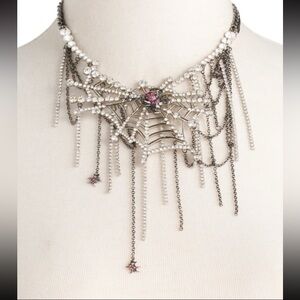 Betsey Johnson Spider Bib Necklace